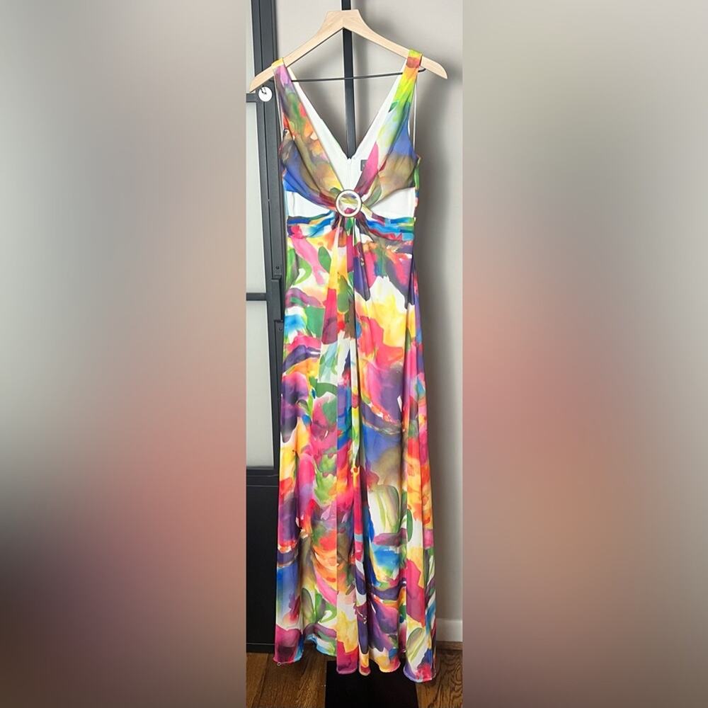 Liv Foster Womens Cutout O-Ring Special Occasion Evening Dress Gown Size 2